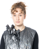 KEDZIOREK, crinkle-look vest with sophisticated details 5372 - NOBANANAS - Image 3