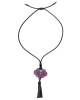YAEL NADIV, necklace MAYA PURPLE with horn pendant - NOBANANAS - Image 4