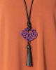 YAEL NADIV, necklace MAYA PURPLE with horn pendant - NOBANANAS - Image 6