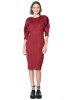 PLEATS PLEASE ISSEY MIYAKE, balloon sleeve dress NOVEMBER carmine