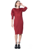 PLEATS PLEASE ISSEY MIYAKE, balloon sleeve dress NOVEMBER carmine