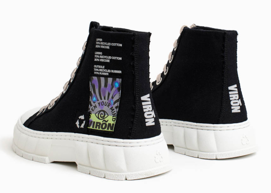 Virón, vegan recycled canvas midtop shoe