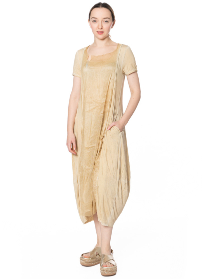 RUNDHOLZ DIP, raw-edged summer dress with silk trim 1242500906