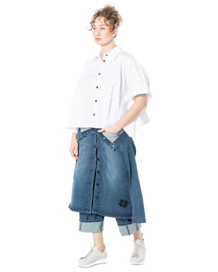 PLUSLAVIE PLÜ, Barrel Pants NEW CURVED JEANS made of Denim - NOBANANAS - Image 3