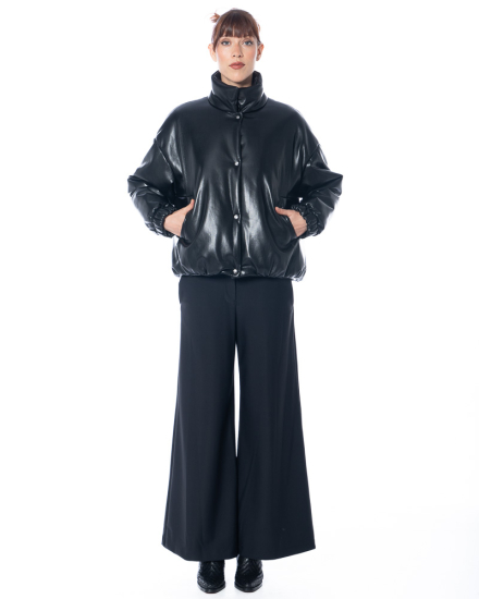 ULI SCHNEIDER, Puffer Jacket made of Faux Leather - NOBANANAS - Image 1