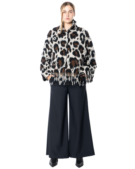 ULI SCHNEIDER, Wool Jacket with Fringe in Leo Look - NOBANANAS - Image 7