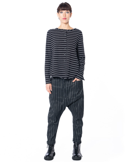 PLUSLAVIE PLÜ, casual pinstripe trousers T PANT - NOBANANAS - Image 6