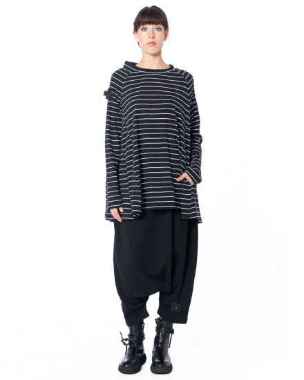 PLUSLAVIE PLÜ, Pants with Extra Low Crotch LOUNGE PANT Black - NOBANANAS - Image 2