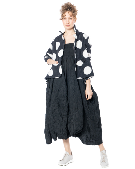 PLUSLAVIE PLÜ, black taffeta dress SHORT T DRESS LUXE - NOBANANAS - Image 3