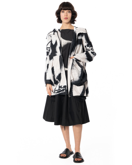 RUNDHOLZ, soft shell coat with graffiti print 1261001201 - NOBANANAS - Image 3