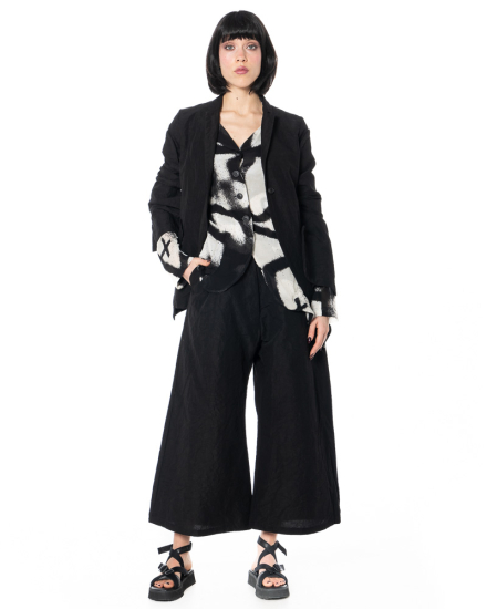 RUNDHOLZ, asymmetrical linen-cotton jacket 1261121109 - NOBANANAS - Image 5