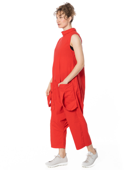 RUNDHOLZ, sleeveless overall in techno-stretch 1261241308 - NOBANANAS - Image 1