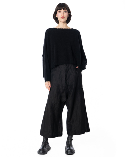 RUNDHOLZ, Oversize Wool Sweater with Fringes 1261330704 - NOBANANAS - Image 5