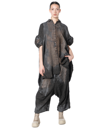 RUNDHOLZ DIP, oversize dress with box pleat 1262010933 - NOBANANAS - Image 3