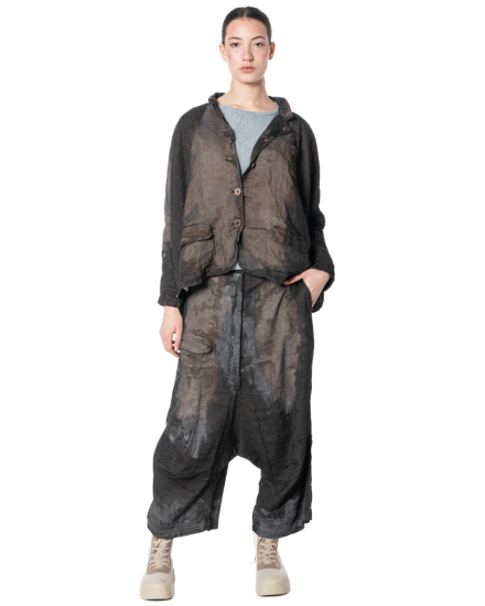 RUNDHOLZ DIP, dyed viscose-linen jacket 1262011128 - NOBANANAS - Image 3