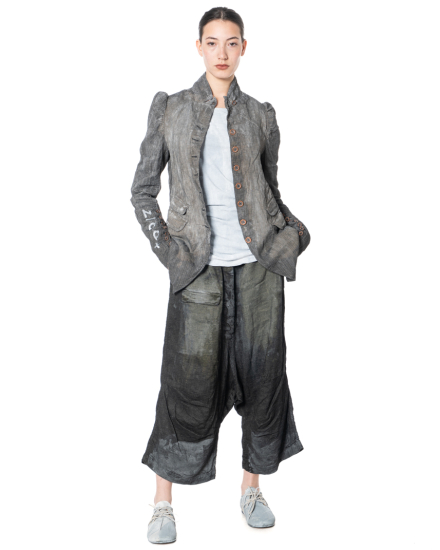 RUNDHOLZ DIP, pinstripe jacket with ruched sleeves 1262111101 - NOBANANAS - Image 12