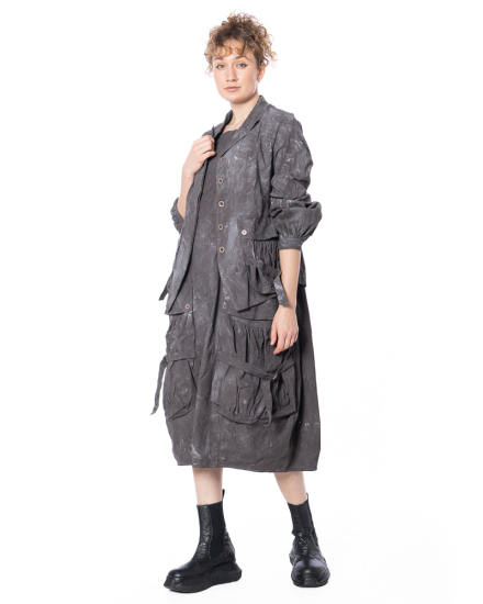 RUNDHOLZ DIP, fitted jacket with gathered details 1262391106 - NOBANANAS - Image 4