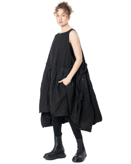 RUNDHOLZ DIP, Oversize Cotton Dress with Gathering 1262530917 - NOBANANAS - Image 10