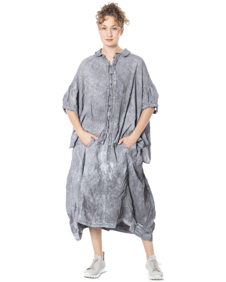 RUNDHOLZ DIP, boxy cotton blouse with pleats 1262580403 - NOBANANAS - Image 3