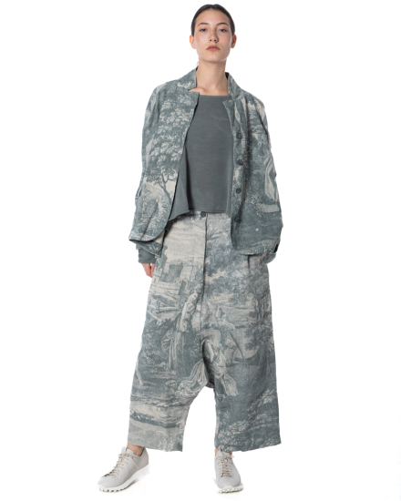 RUNDHOLZ DIP, boxy linen jacket with print 1262781105 - NOBANANAS - Image 5