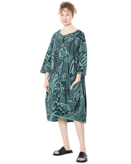 RUNDHOLZ BLACK LABEL, dress with all-over print 1263290904 - NOBANANAS - Image 5