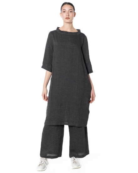 HINDAHL & SKUDELNY, Kragenkleid aus Leinen 126K05 - NOBANANAS - Image 1