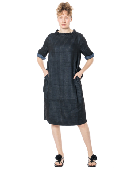 HINDAHL & SKUDELNY, Kragenkleid mit Streifen 126K08 - NOBANANAS - Image 2