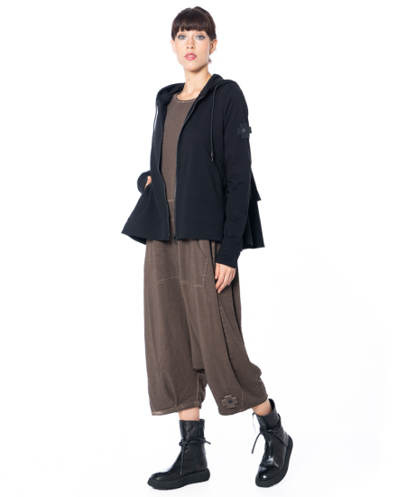 PLUSLAVIE PLÜ, detailreiche Kapuzenjacke NO CARDIGAN III Black - NOBANANAS - Bild 1