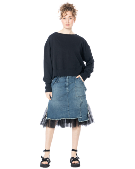 PLUSLAVIE PLÜ, shortened sweater SHORTY with slits - NOBANANAS - Image 1