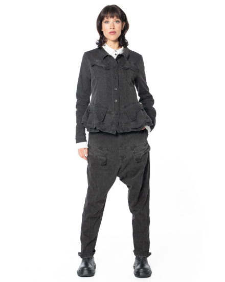 RUNDHOLZ, denim jacket with gathers 2251031101 - NOBANANAS - Image 1