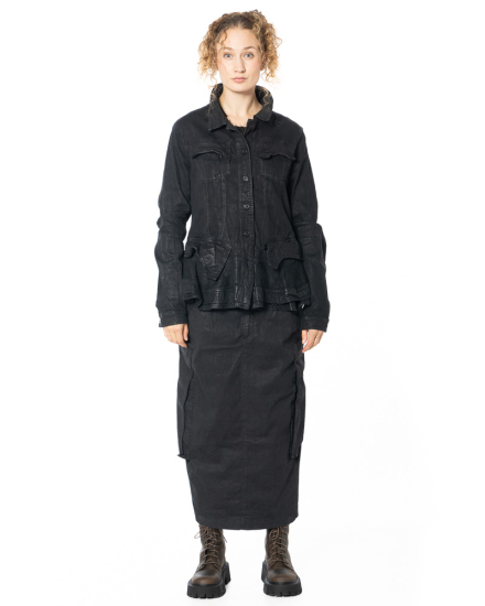 RUNDHOLZ, Jeansjacke mit Raffungen 2251031101 - NOBANANAS - Bild 3