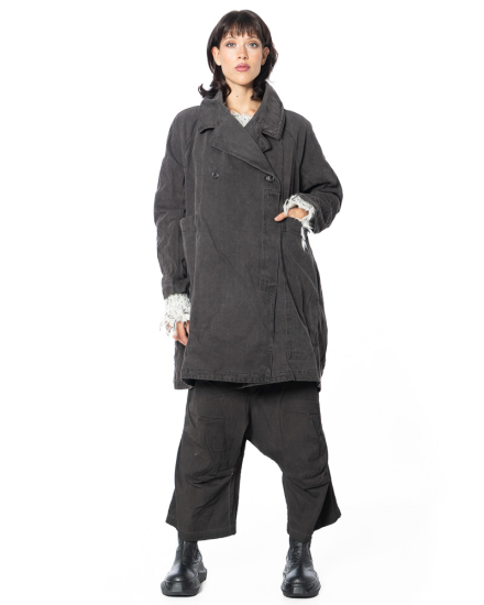 RUNDHOLZ, iconic oversized denim coat 2251031215 - NOBANANAS - Image 2