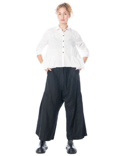 RUNDHOLZ, flared pants in delavé-linen 2251080103 - Nobananas - Image 3
