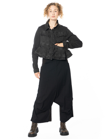 RUNDHOLZ, Hose aus Woll-Stretch im Materialmix 2251110106 - NOBANANAS - Bild 1