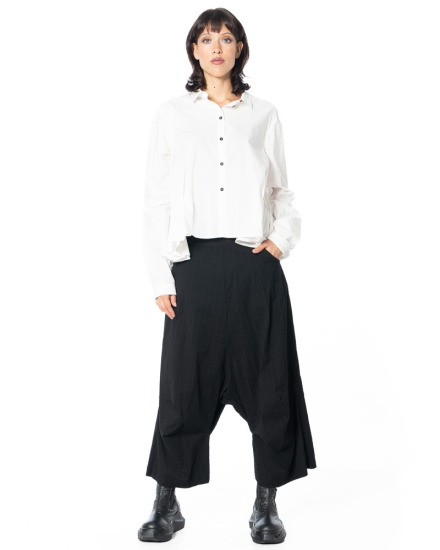 RUNDHOLZ, modern pinstripe trousers made of wool 2251110122 - NOBANANAS - Image 3