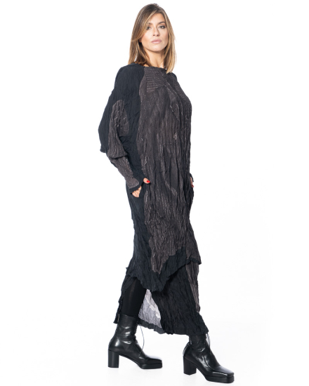 RUNDHOLZ, flowing tunic with panel print 2251471909 - NOBANANAS - Image 1