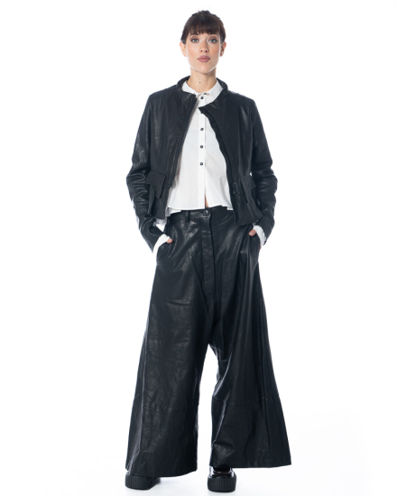 RUNDHOLZ, wide pants made of soft lamb leather 2251480106 - NOBANANAS - Image 1