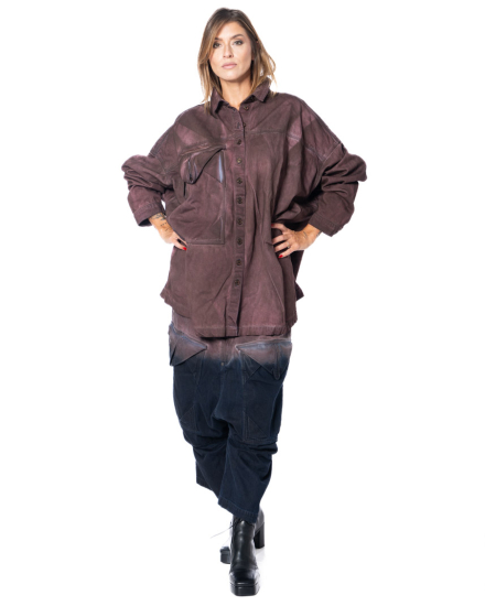 RUNDHOLZ DIP, Bluse aus gefärbter Baumwolle 2252030404 - NOBANANAS - Bild 5
