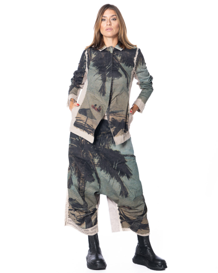 RUNDHOLZ DIP, verkürzte Hose mit Postkartenmotiv 2252110106 - NOBANANAS - Bild 4