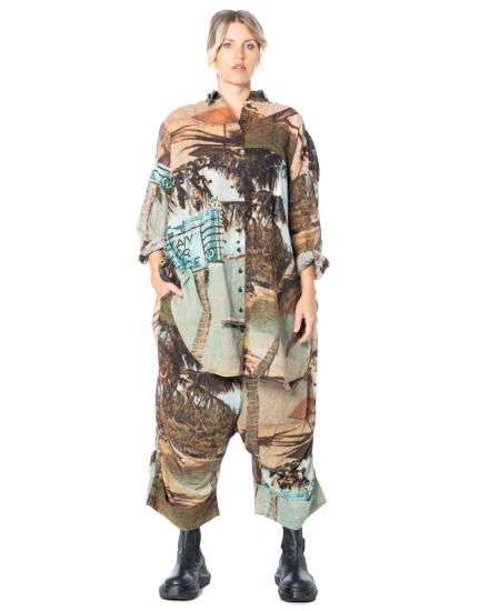 RUNDHOLZ DIP, shirt dress with tropical print 2252170902 - NOBANANAS - Image 1