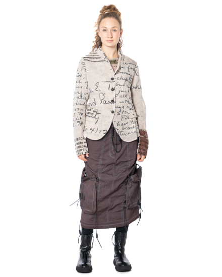 RUNDHOLZ DIP, fitted blazer jacket with vintage print 2252171103 - NOBANANAS - Image 1