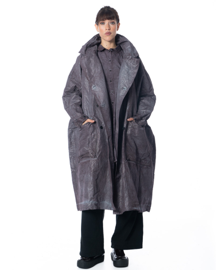 RUNDHOLZ DIP, Oversized Coat with Coating 2252381202 - NOBANANAS - Image 6