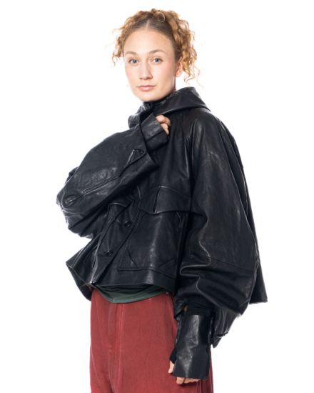 RUNDHOLZ DIP, soft leather cuffs with wool knit 2252482009 - NOBANANAS - Image 1