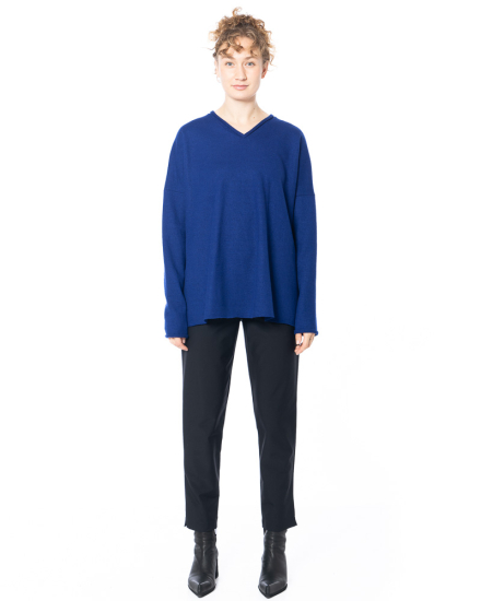 KATHARINA HOVMAN, Sweater made of merino wool V-CLASSIC 255362 - NOBANANAS - Image 3