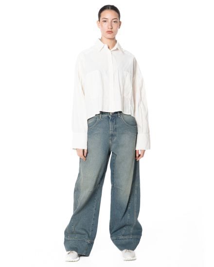 Andrea Ya'aqov, structured cropped shirt- NOBANANAS - Image 3