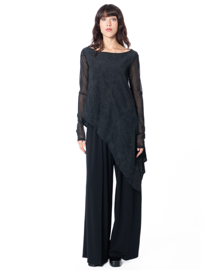 LA HAINE INSIDE US, asymmetrical sweater with tulle W5194 - NOBANANAS - Image 1