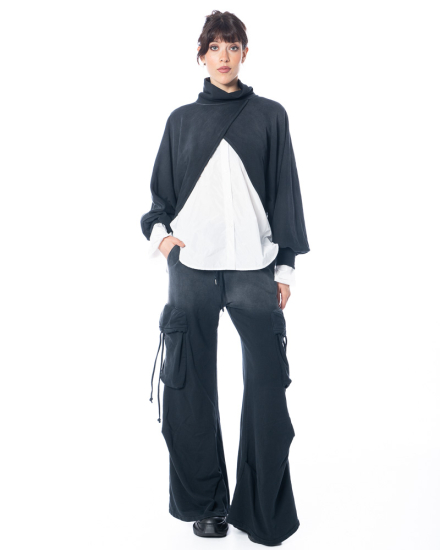 LA HAINE INSIDE US, short fleece sweater W5226 - NOBANANAS - Image 3