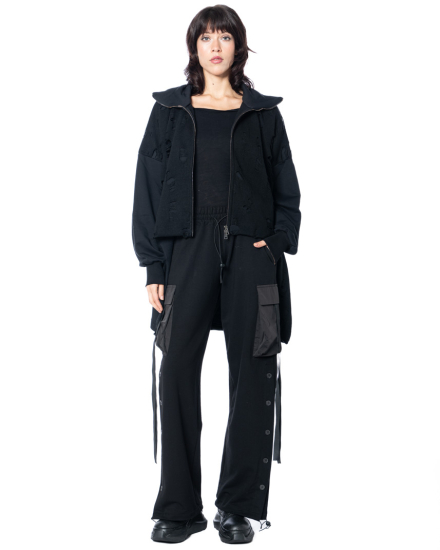 LA HAINE INSIDE US, Trousers made of stretch fleece W5251 - NOBANANAS - Image 3