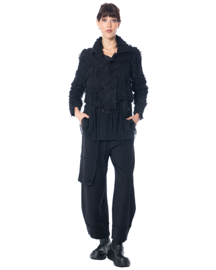 KEDZIOREK, Jacke mit Fransenstruktur und Tüll 5308 - NOBANANAS - Bild 6