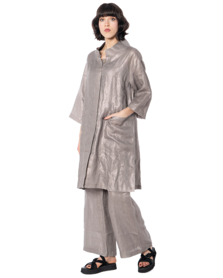 KEDZIOREK, Mantelkleid aus Leinen 5474 - NOBANANAS - Image 10